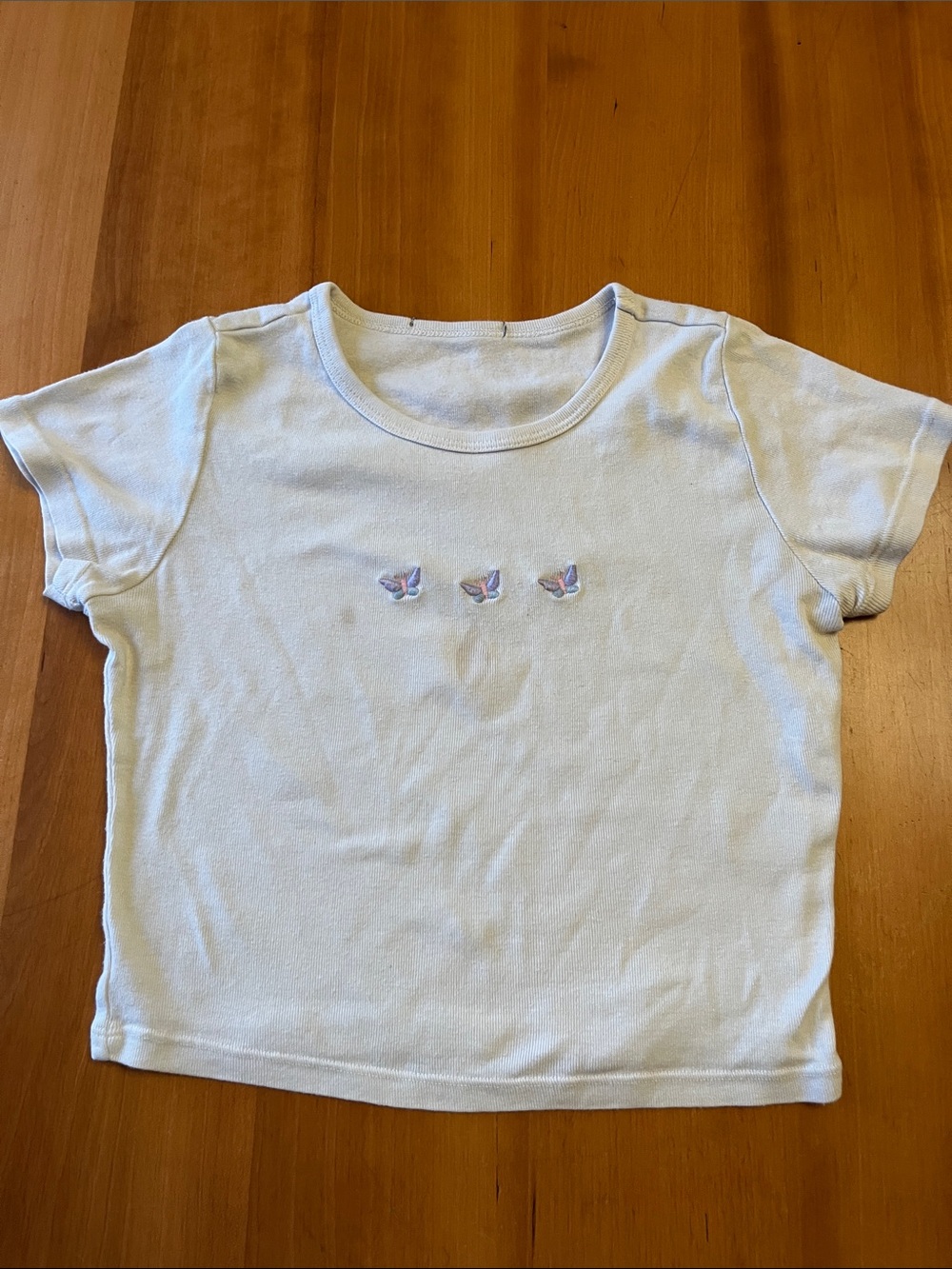 Brandy Melville White Tee with Butterflies